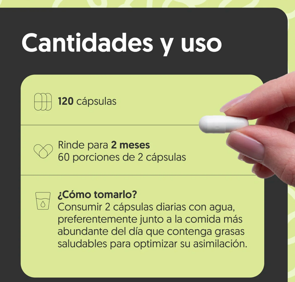 Vitamina D3 (800ui) + K2 (200mcg) | Vegano | 120 cápsulas