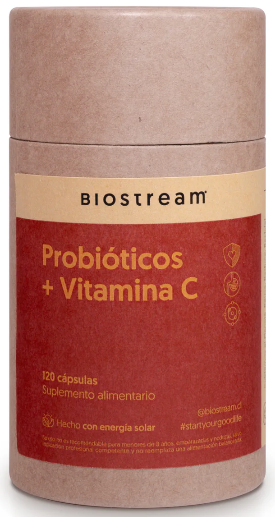 Probióticos (50mg) + Vitamina C (500mg) | 120 cápsulas