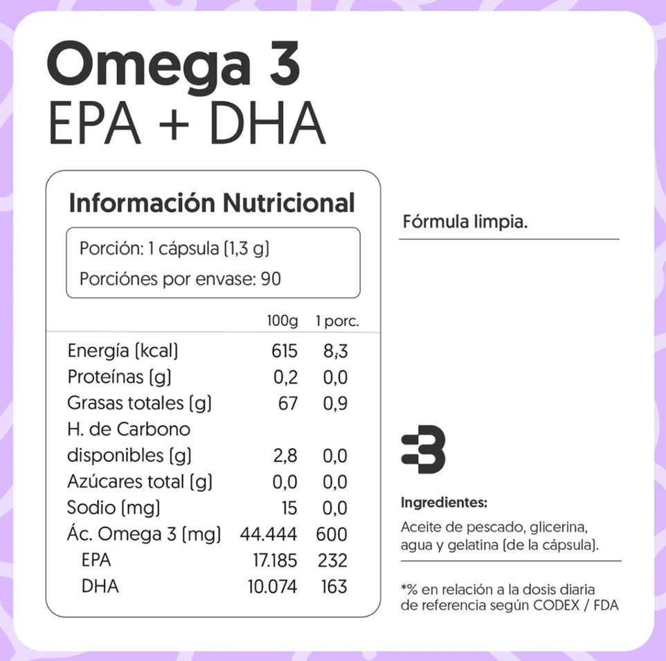 Omega 3 EPA+DHA | 600mg | 90 cápsulas