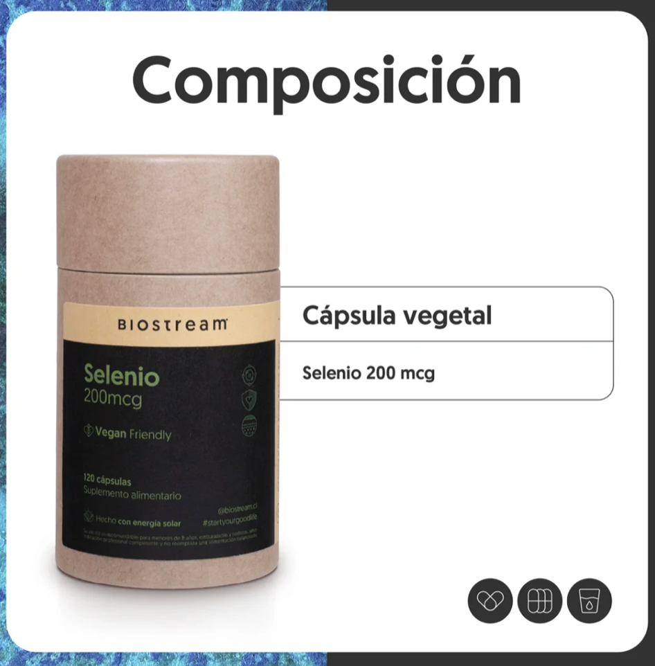 Selenio | 200mcg | Vegano | 120 cápsulas